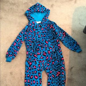 Girls footed pajamas